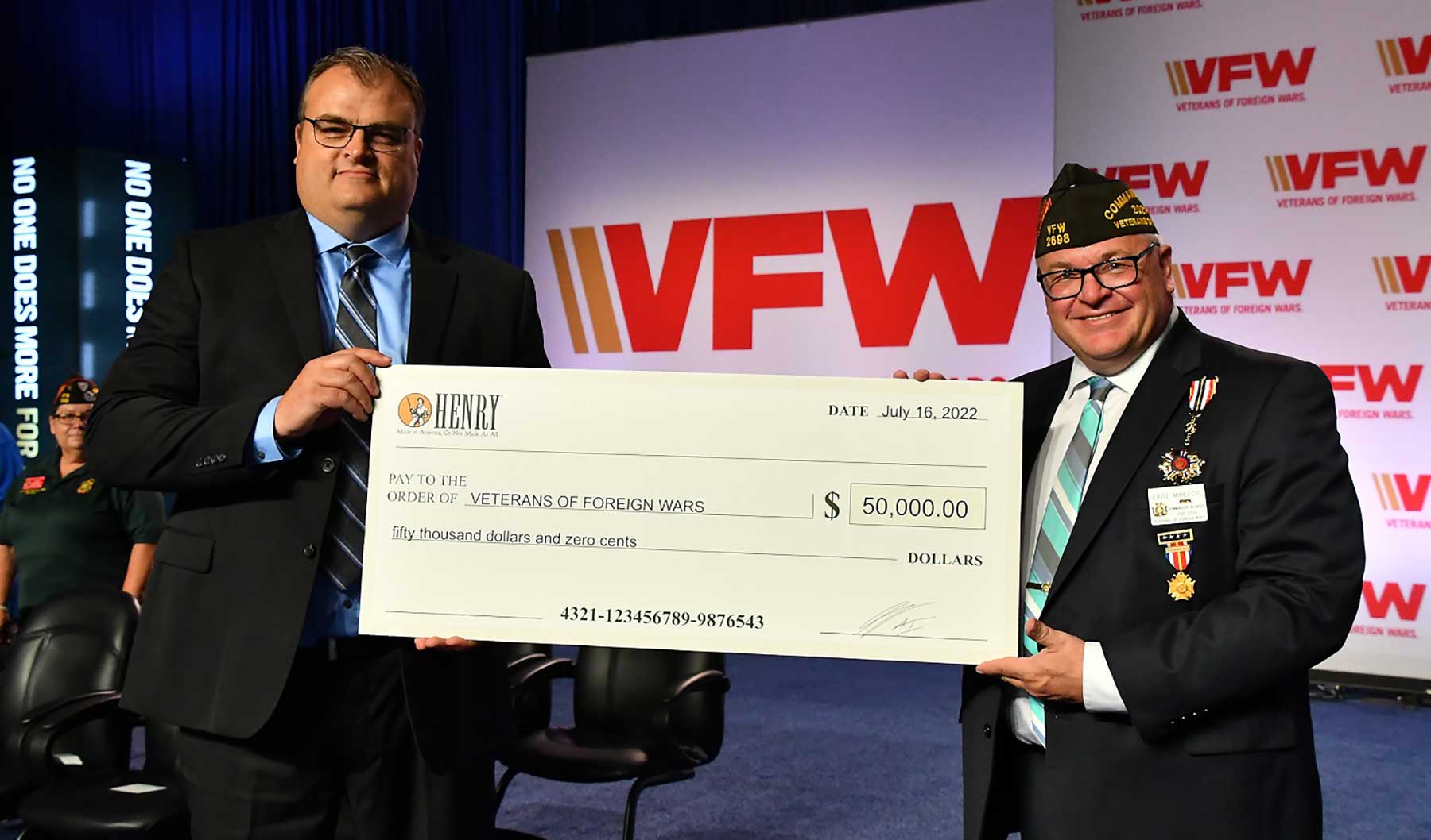 Henry Donation to VFW